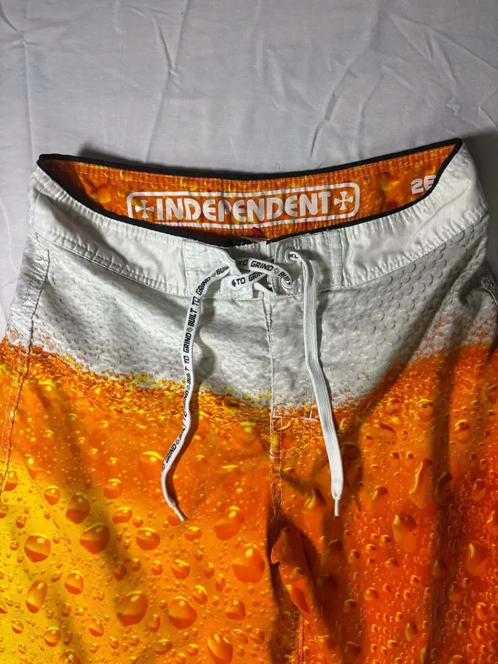 Independent 'Built to Grind' Beer Print Board Shorts